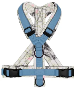 Hundegeschirr PFERDE & ROSEN, gepolstert, (Oxford), komplett konfigurierbar