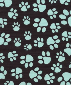 BUMER Hundegeschirr HUNDEPFOTEN AZUR gepolstert, (Oxford), komplett konfigurierbar