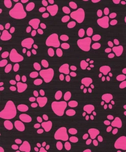 BUMER Hundegeschirr HUNDEPFOTEN PINK gepolstert, (Oxford), komplett konfigurierbar