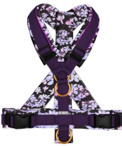 BUMER Hundegeschirr JAPANISCHE BLUMEN gepolstert, (Oxford), komplett konfigurierbar