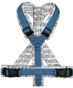 HUNDEGESCHIRR MUSIKNOTEN, GEPOLSTERT, (OXFORD), KOMPLETT KONFIGURIERBAR