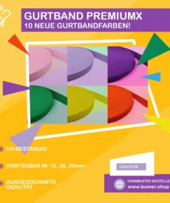 BUMER PREMIUMX Gurtband Farbmuster Hundegeschirre