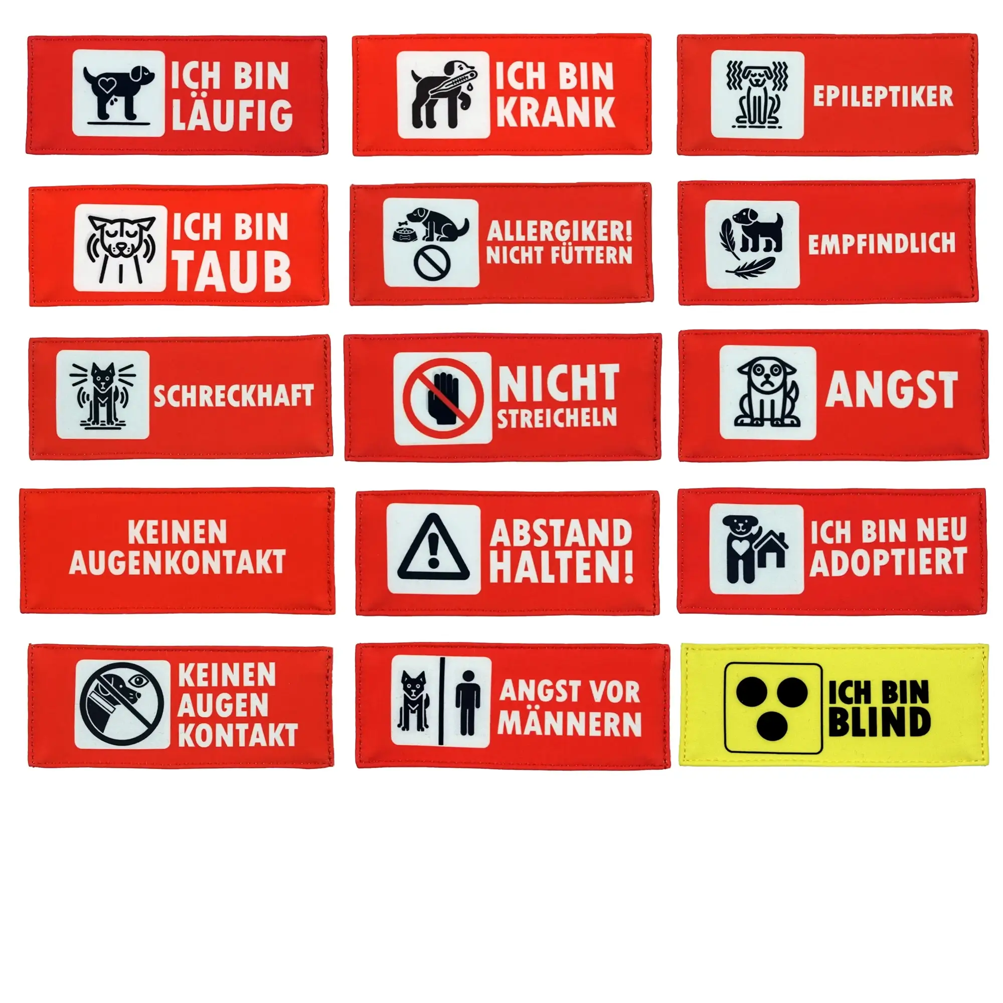 BUMER Hinweis-Patch für Hundegeschirre (2)