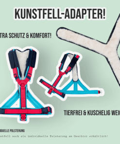 BUMER Kunstfell Adapter für Hundegeschirre Y-Hundegeschirr