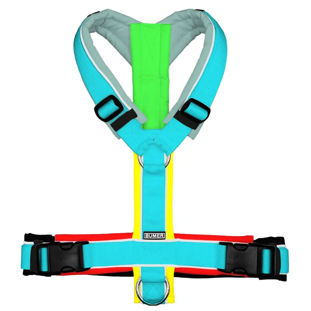 BUMER PREMIUM X MULTICOLOR Hundegeschirr, (Softshell), komplett konfigurierbar