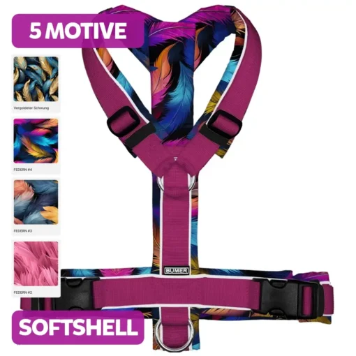 BUMER Hundegeschirr FEDERN, gepolstert, (Softshell), komplett konfigurierbar