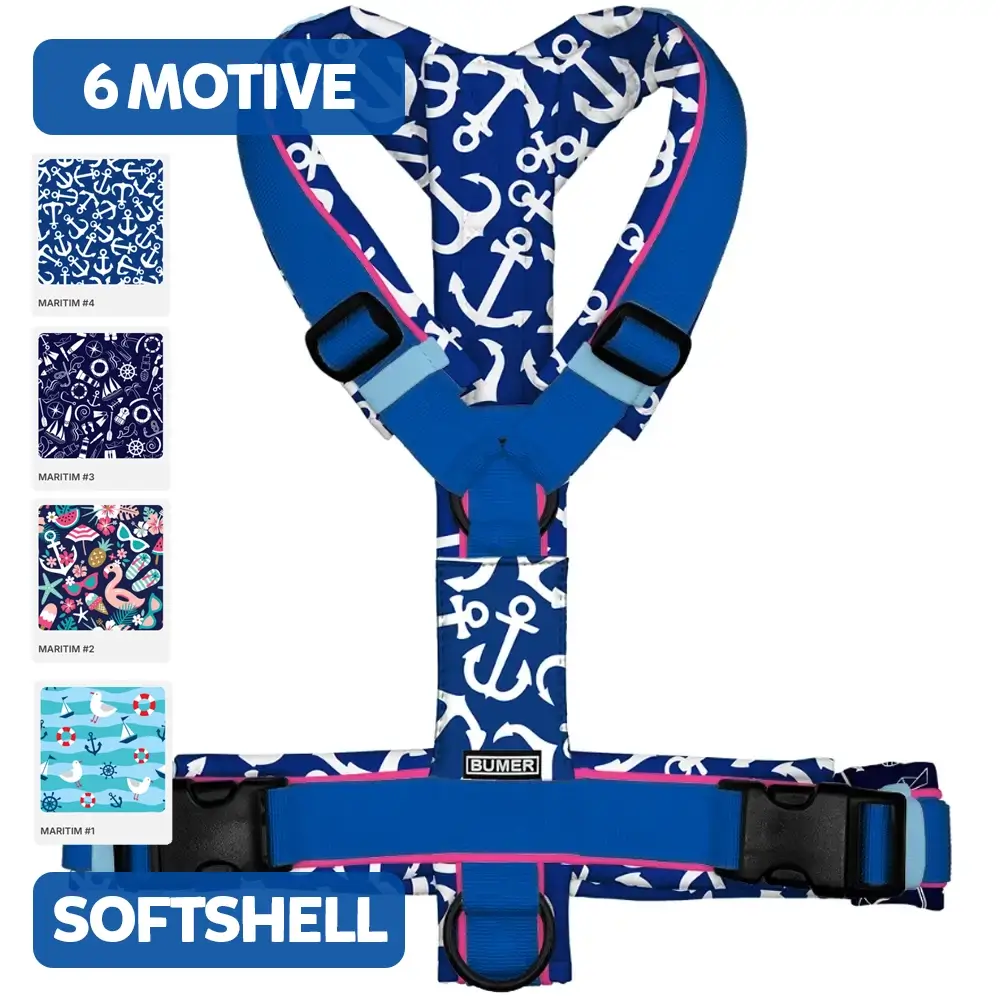 BUMER Hundegeschirr, MARITIM, (Softshell)