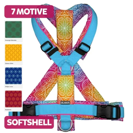 BUMER Hundegeschirr ORNAMENTA, gepolstert, (Softshell), komplett konfigurierbar