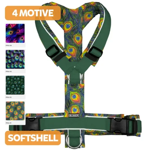 BUMER Hundegeschirr, PFAU gepolstert, (Softshell), komplett konfigurierbar