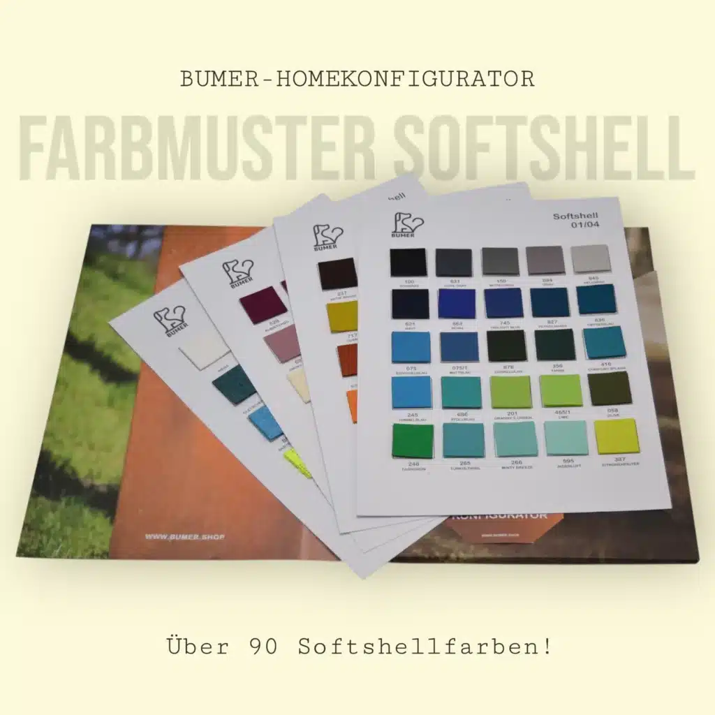 Farbmuster: BUMER Softshellfarben (Meliert)